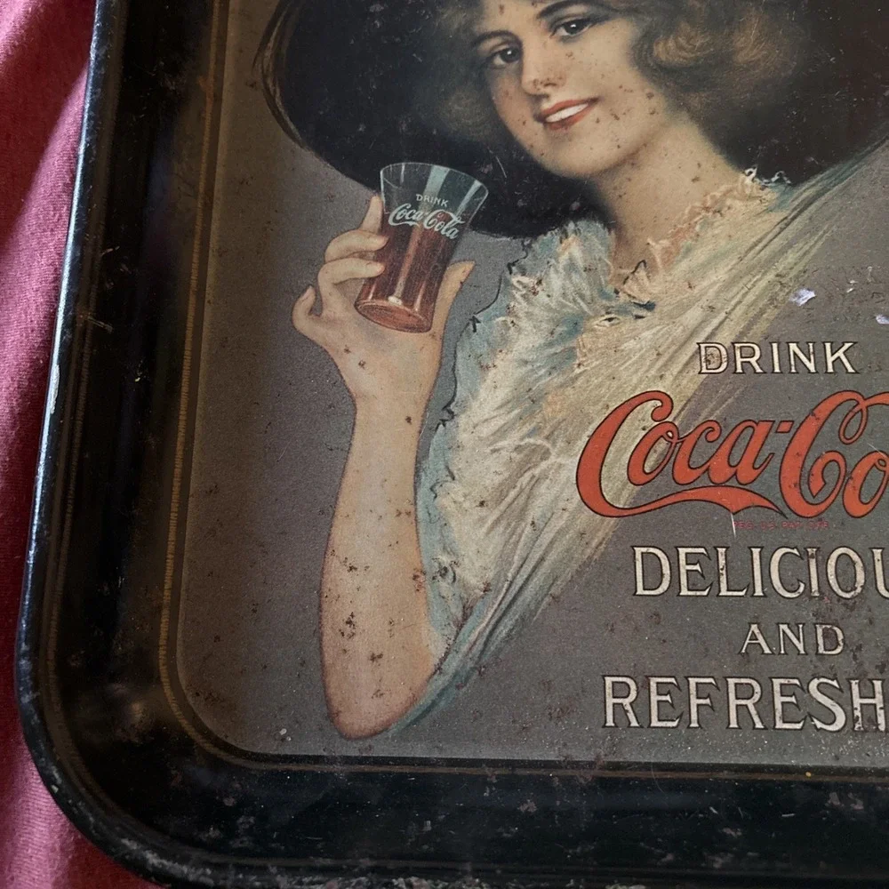 1973 COCA COLA 1912 VINTAGE Antique SERVING Coke TRAY Hamilton King Girl
